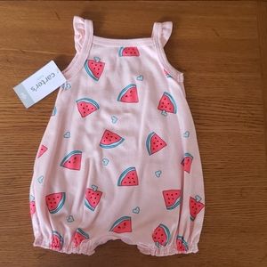 Carter's newborn watermelon romper NWT